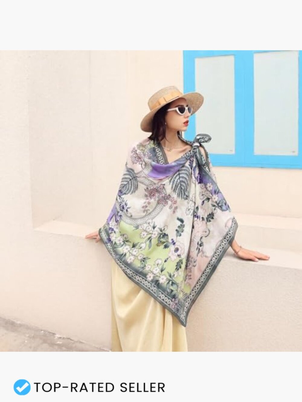 Extra Large Mulberry Silk Pashmina Shawl Oversized Floral Wrap for Evening - Picture 2 of 7